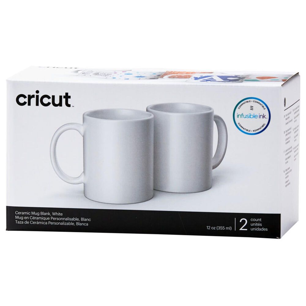 Cricut Ceramic Mug Blank in White &#40;Set of 2&#41;, , large