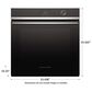 Fisher & Paykel Series 9 24" Contemporary Single Electric Wall Oven with 16 Functions in Stainless Steel and Black, , large
