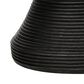 Hearth and Haven Outdoor Round Side Table with Ribbed Texture in Black, , large
