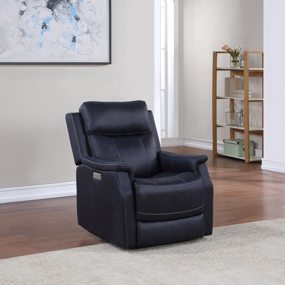 Steve Silver Valencia Dual-Power Recliner in Ocean Blue, , large