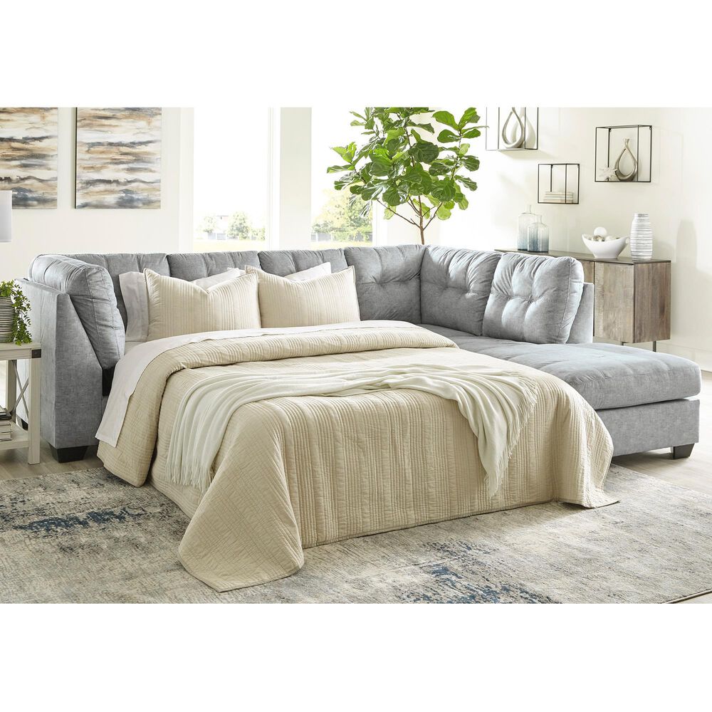 Signature Design by Ashley Falkirk 2-Piece Right Facing Sleeper Sectional with Chaise in Steel, , large