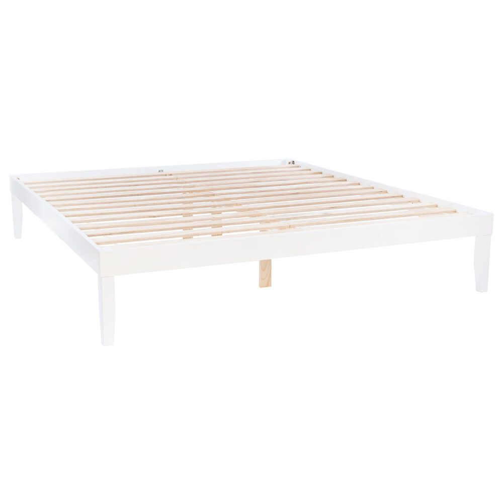 Linon Home Decor Polly King Platform Bed in Bold White, , large
