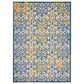 Nourison Aloha 12" x 15" Ivory and Blue Indoor/Outdoor Area Rug, , large