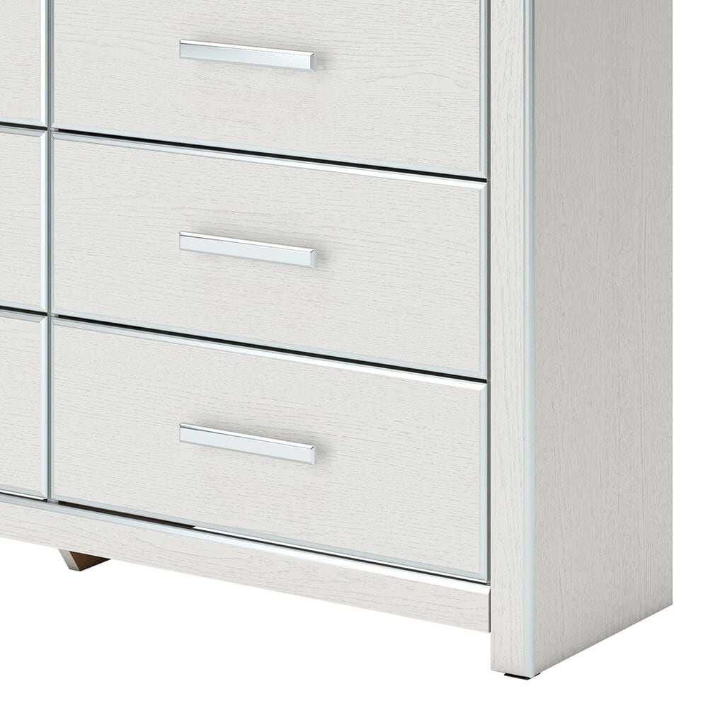 Ashley Zuraleus 6-Drawer Dresser Only in Matte White and Chrome, , large