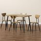 Baxton Studio Gianetta 5-Piece Dining Set in Oak Brown and Black, , large