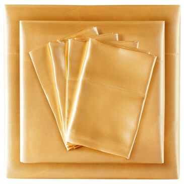 Hampton Park Satin 6-Piece Queen Sheet Set in Gold, , large