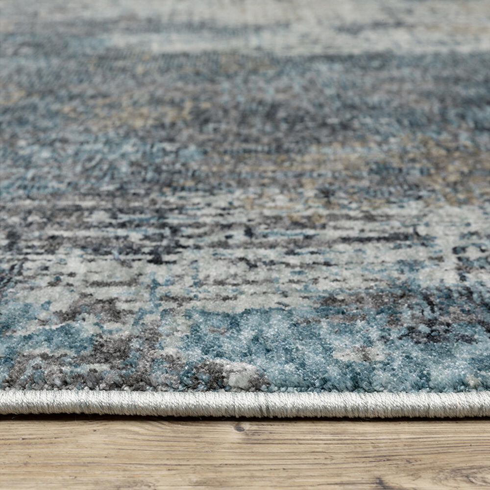 Oriental Weavers Hayden 2&#39;3&quot; x 7&#39;6&quot; Blue and Grey Runner, , large