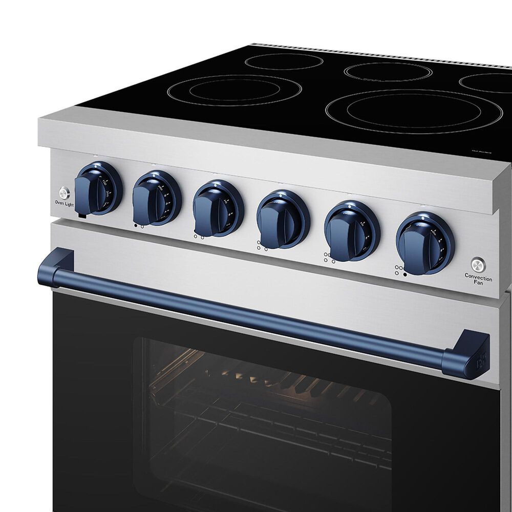 Thor Kitchen Gordon Ramsay 30" Professional Electric Range with Navy Blue Handle Kit in Stainless Steel, , large