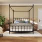 Furniture of America Elliot Queen Canopy Bed in Black, , large
