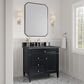James Martin Vanities Brittany 36" Single Bathroom Vanity in Black Onyx with 3 cm Parisien Bleu Quartz Top and Rectangular Sink, , large