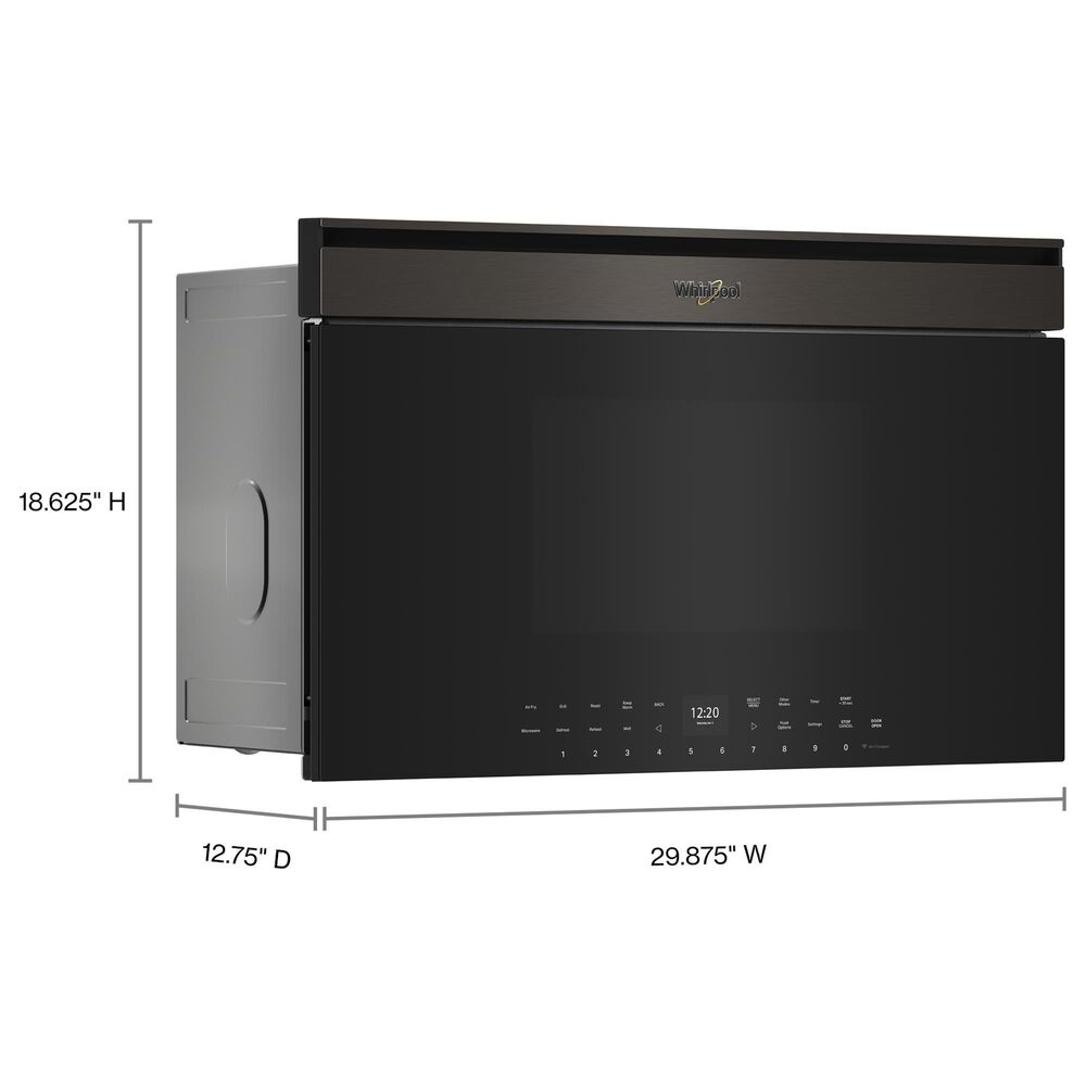 Whirlpool 1.1 Cu. Ft. Built-In Smart Multifunctional Microwave Oven with Air Fry in Black Stainless Steel, , large