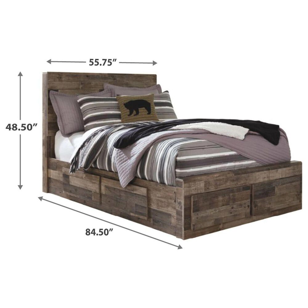 Ashley Derekson Full Panel Bed with 6 Storage Drawers in Multi Gray, , large