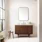 James Martin Vanities Amberly 48" Single Bathroom Vanity in Walnut with 3 cm Eternal Marfil Quartz Top and Rectangular Sink, , large