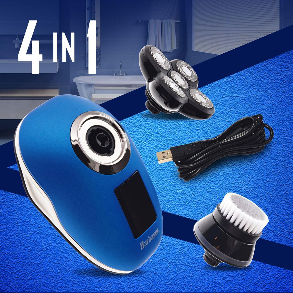 Barbosal LCD Head Shaver in Black and Blue, , large