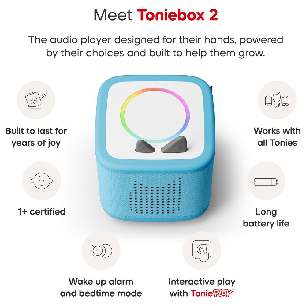Tonies Bluey Toniebox 2 Audio Player Play Set in Sky Blue, , large