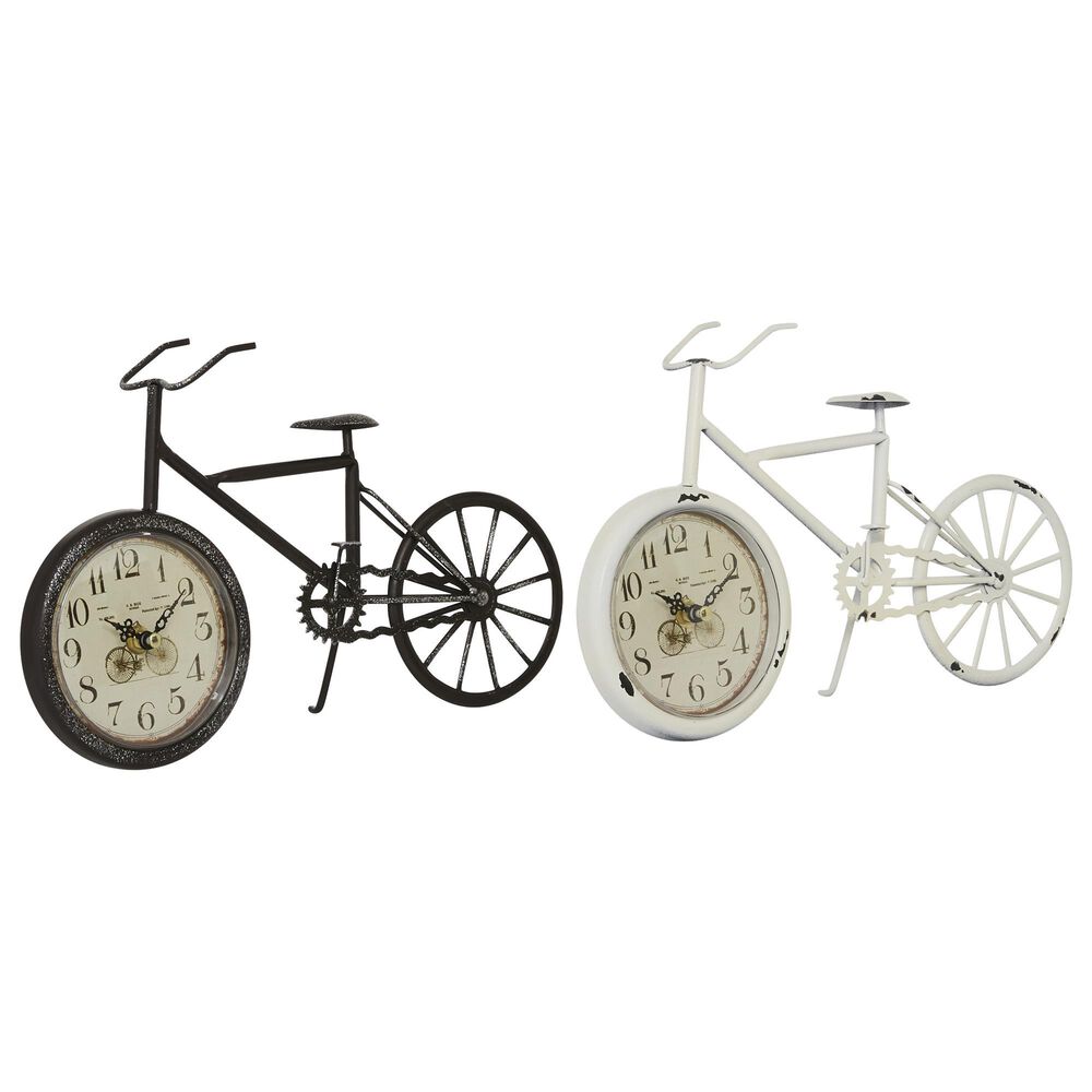 Maple and Jade Clock in Distressed Black and White, , large