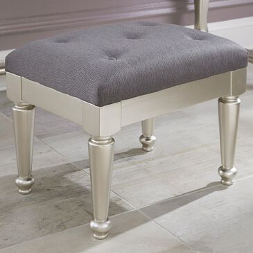 Signature Design by Ashley Coralayne Upholstered Stool in Silver, , large