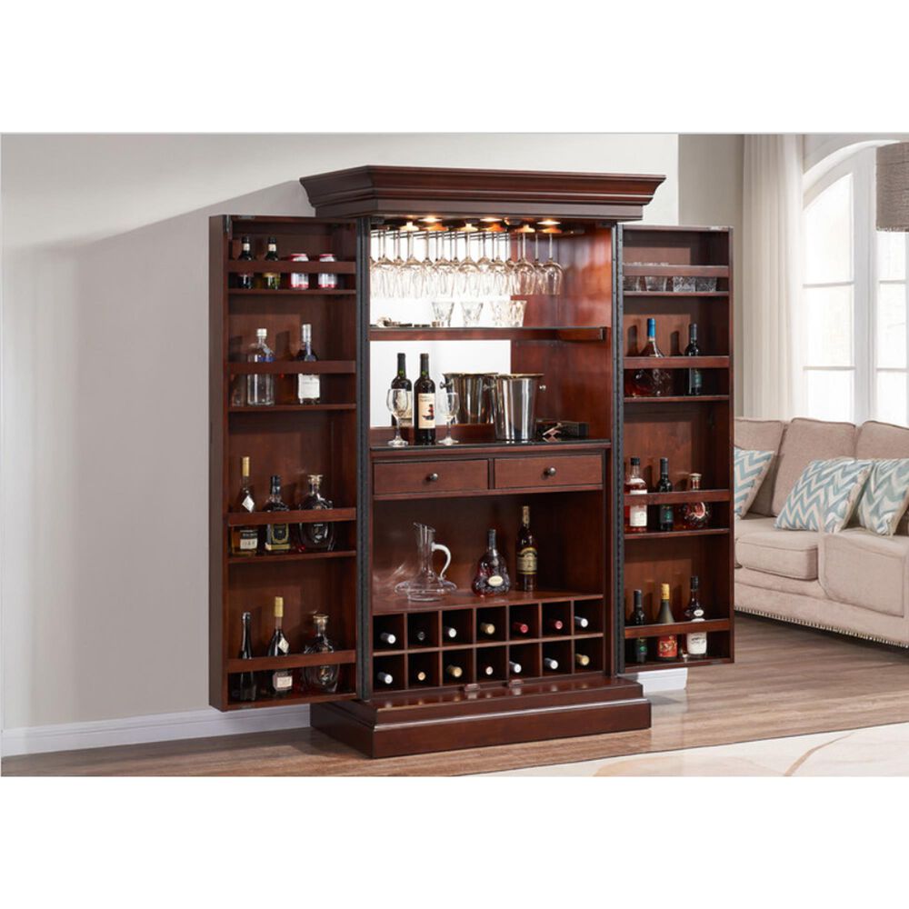 Imperial Ashton Bar Cabinet in Nut Brown, , large