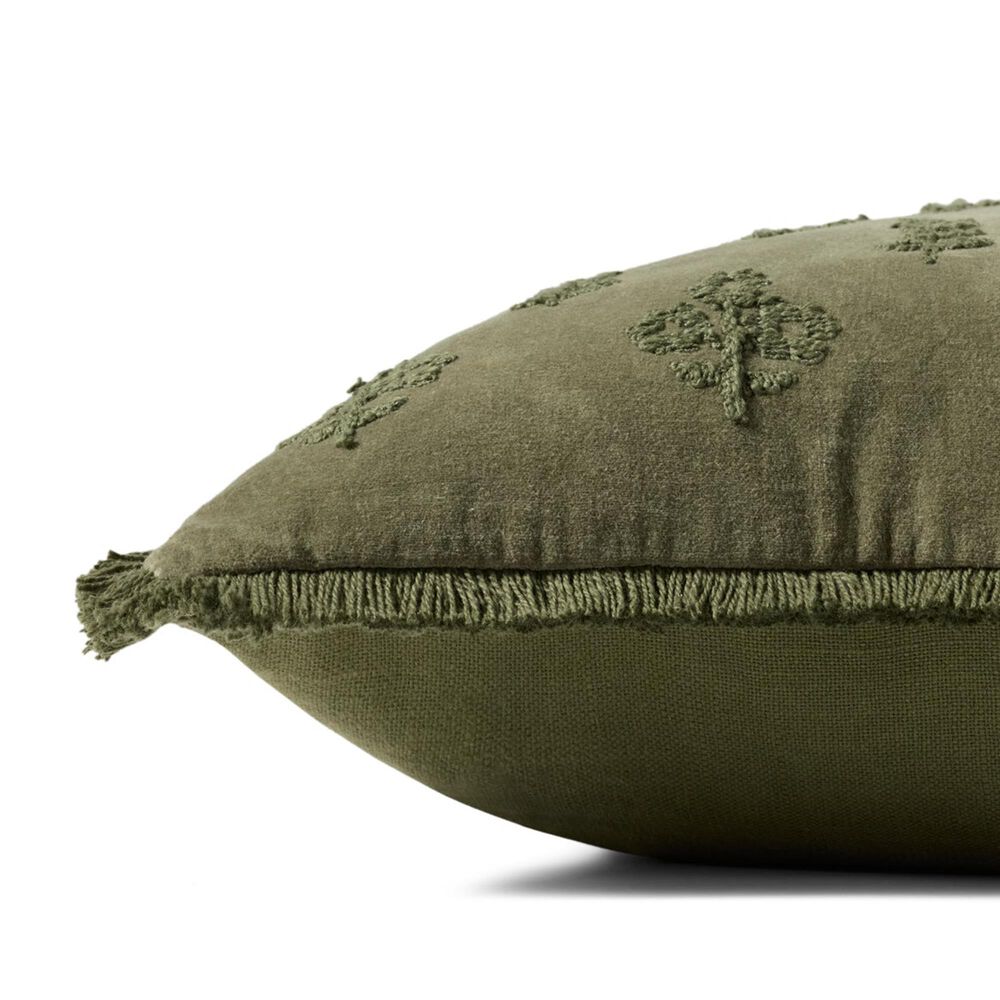 Loloi Darla 18&quot; Square Throw Pillow in Olive, , large