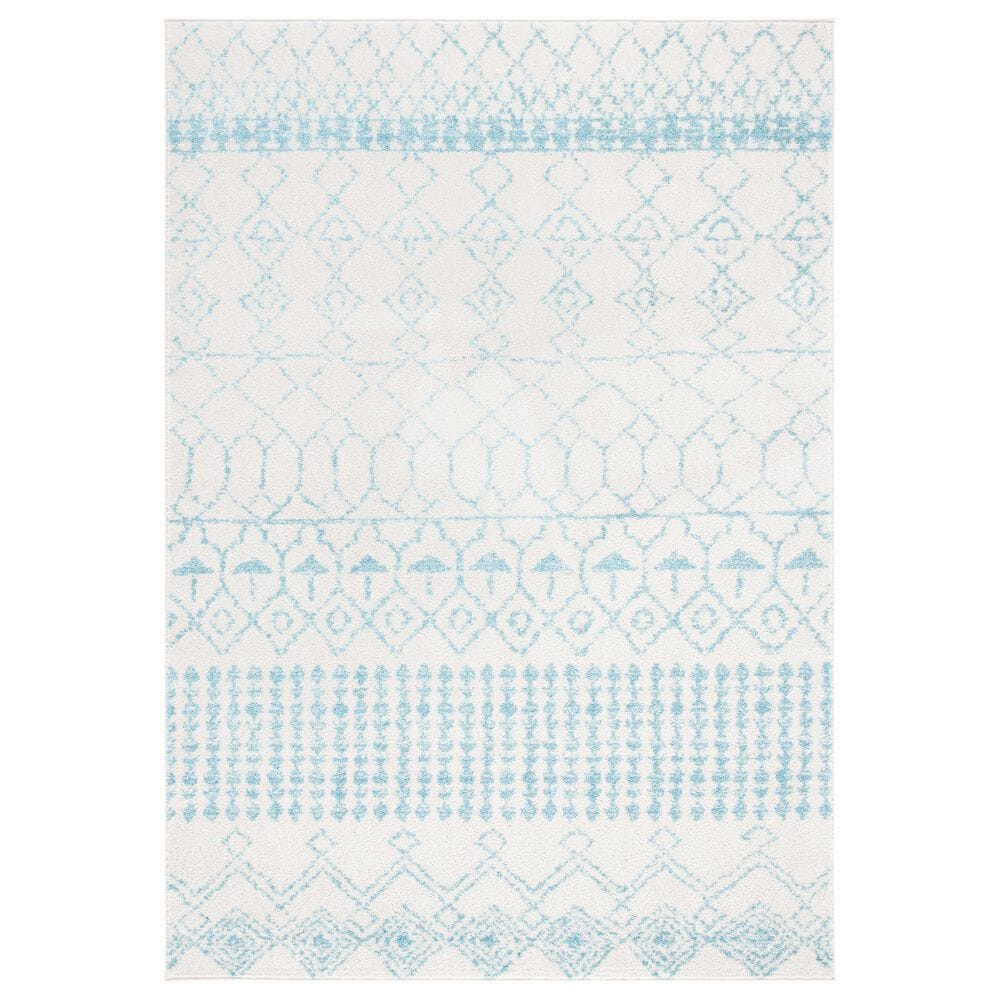Safavieh Tulum 3" x 5" Ivory and Turquoise Area Rug, , large