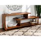 Walker Edison 60" Rustic Solid Wood TV Console in Amber, , large