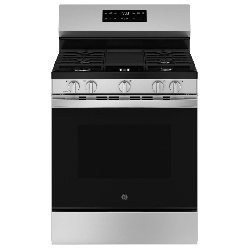 GE Appliances 3-Piece Kitchen Package with 30&quot; Gas Range and 1.9 Cu. Ft. Microwave Oven in Stainless Steel, , large