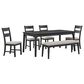 Mayberry Hill Garcia 6-Piece Dining Set with Bench in Black, , large