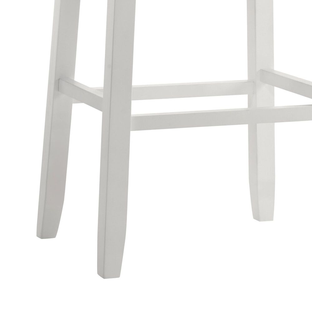Armen Living Iyani Bar Height Stool in White, , large