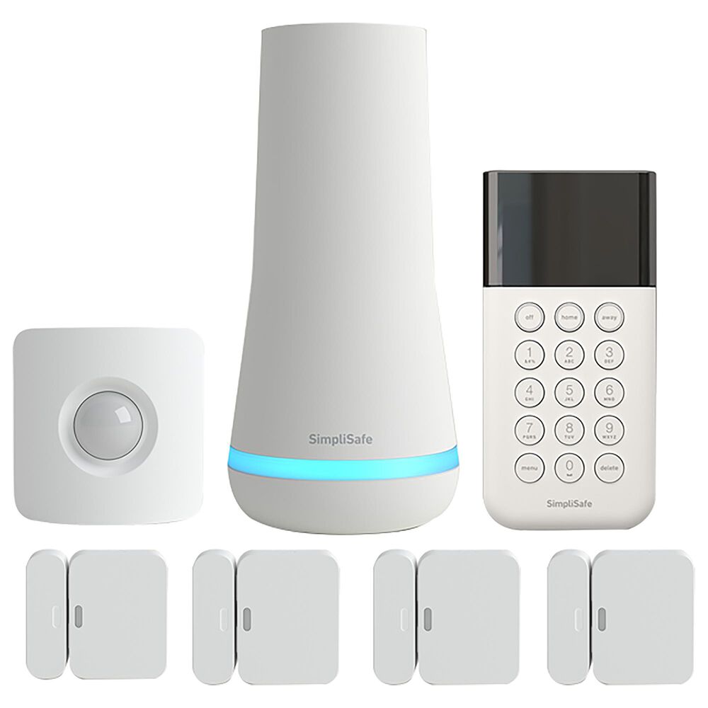 SimpliSafe 7-Piece Home Security Kit in White, , large