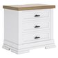 Ashley Queen Storage Bed and Two Nightstands in White and Natural, , large