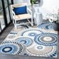 Safavieh Cabana CBN382G 6"7" x 9" Grey and Blue Indoor/Outdoor Area Performance Rug, , large
