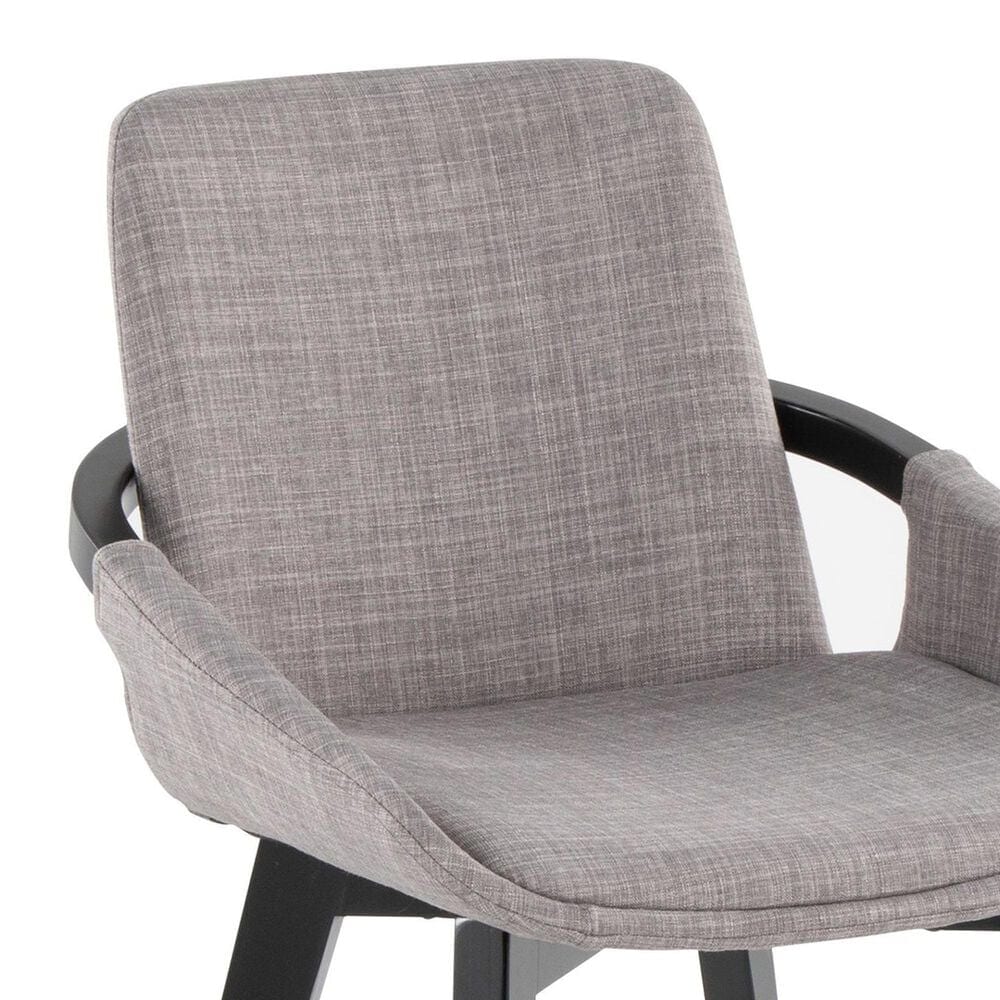 LumiSource Cosmo Accent Chair with Fabric Cushion in Grey, , large