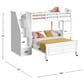 Mayberry Hill Hampton Twin Over Full Bunk Loft Bed with Staircase and Desk in White, , large