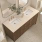 James Martin Vanities Myrrin 60" Double Vanity in Mid-Century Walnut with 3 cm Eternal Marfil Quartz Top, , large