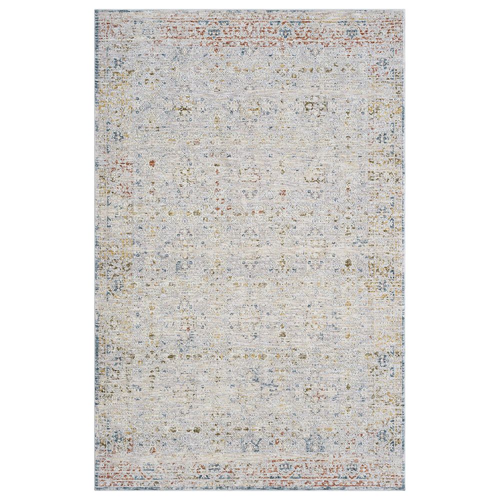 L&R Resources Allure 82474GML Gray and Blue 5" x 8" Area Rug, , large