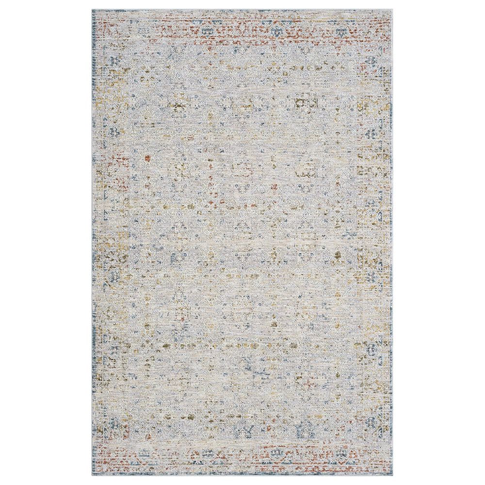 L&R Resources Allure 82474GML Gray and Blue 5" x 8" Area Rug, , large