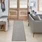 Nourison Courtyard Ivory and Charcoal 2"2" x 8" Indoor/Outdoor Runner, , large
