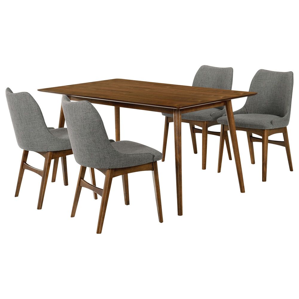 Blue River Westmont and Azalea 5-Piece Dining Set with Charcoal Cushion in Walnut, , large