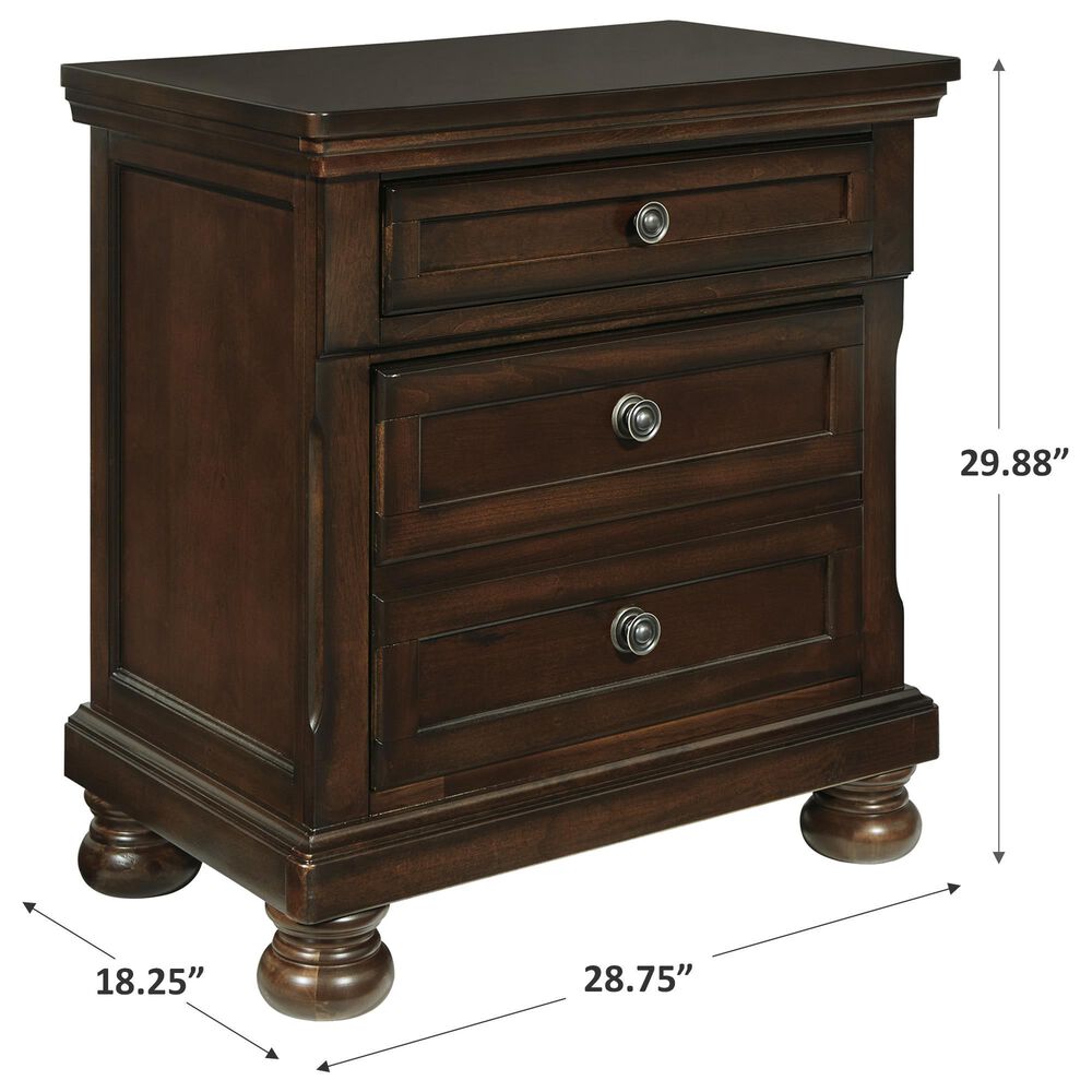 Millenium Porter 2 Drawer Nightstand in Burnished Brown, , large