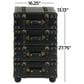Maple and Jade 4-Drawer Room Chest with Buckle Strap and Stud Detail in Black, , large