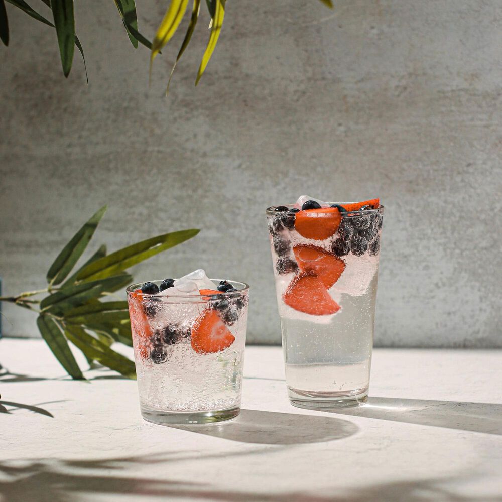 Libbey Glass Hoops 16-Piece Tumbler and Rocks Glass Set in Clear, , large