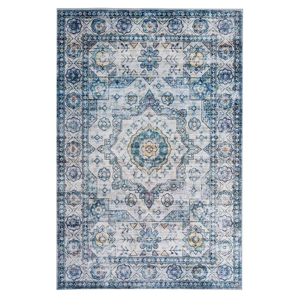 Central Oriental Trisha Yearwood Belmont Daken 5" x 7" Blue and Ivory Area Rug, , large