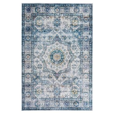 Central Oriental Trisha Yearwood Belmont Daken 5" x 7" Blue and Ivory Area Rug, , large
