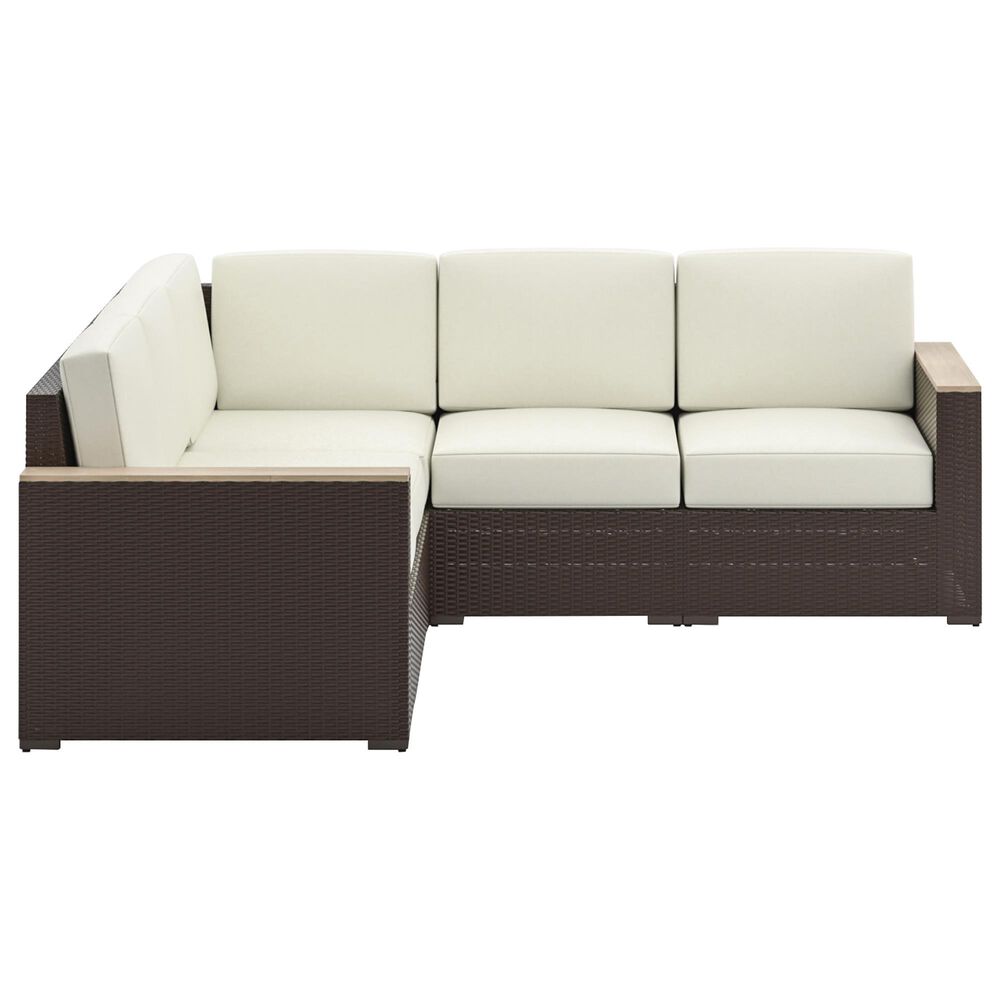 Homestyles Palm Springs 3-Piece Patio Sectional Set in Brown, , large
