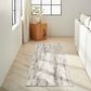 Nourison Infinity IFN02 2"2" x 7"6" Ivory, Grey and Blue Runner, , large