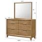 Crown Mark Florian 4 Piece Queen Storage Bed in Light Brown, , large