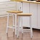 HOMLUX 25.6" Counter Stool in Light Brown and White (Set of 2), , large