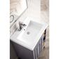 James Martin Vanities Alicante 24" Single Bathroom Vanity in Grey Smoke and Brushed Nickel with 5 cm White Glossy Resin Top and Rectangular Sink, , large