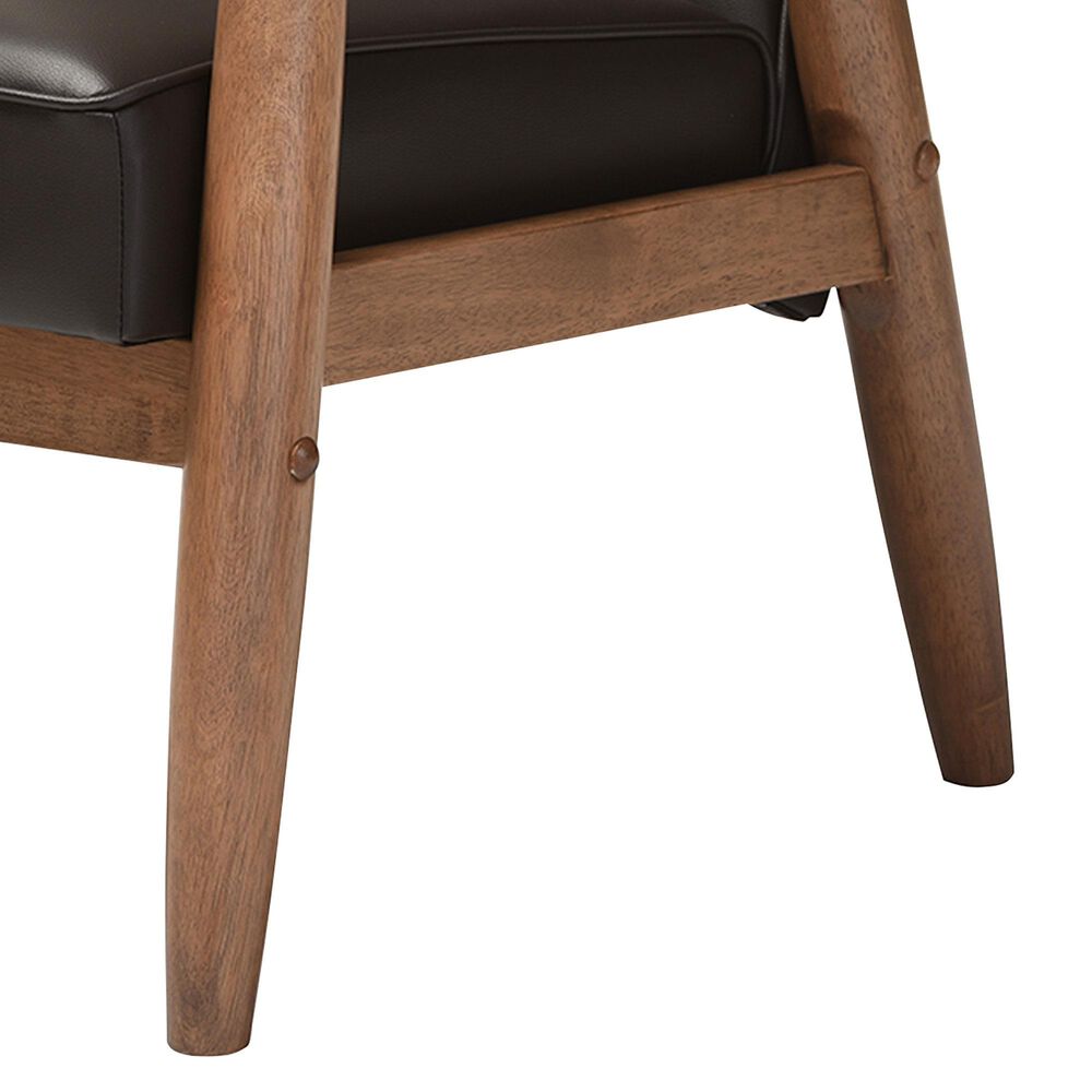 Baxton Studio Sorrento Lounge Chair in Dark Brown, , large