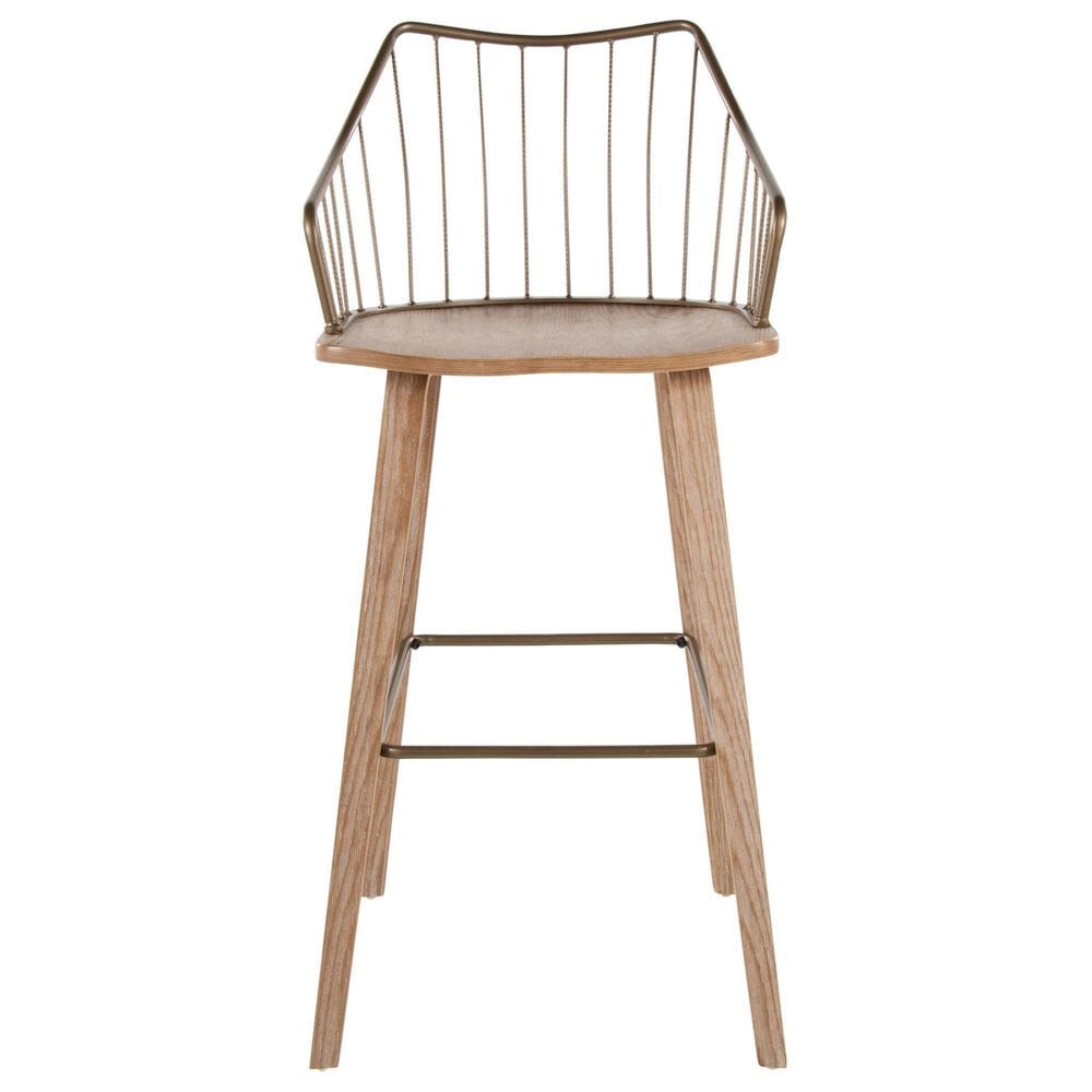 Lumisource Winston Barstool in Whitewashed and Antique Copper, , large